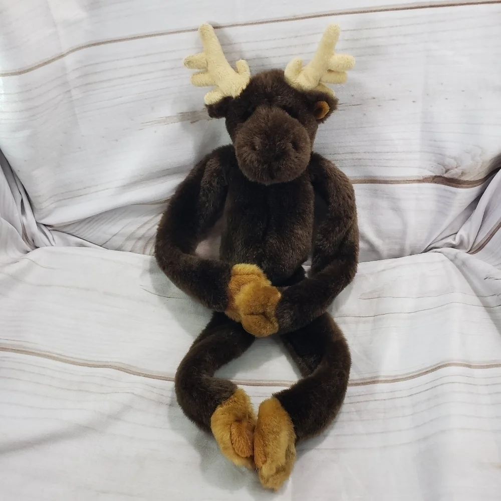 ๐SOLD๐It's All Greek To Me Brown Moose Hugger 18" Plush Stuffed Animal #510606 - Picture 1 of 9